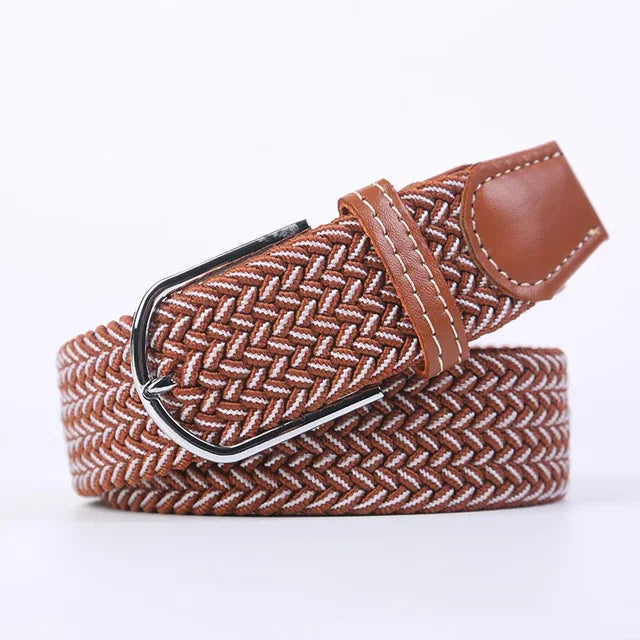 Davy | Men's Woven Stretch Belt with Classic Buckle