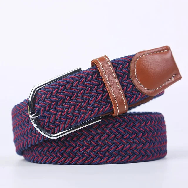 Davy | Men's Woven Stretch Belt with Classic Buckle