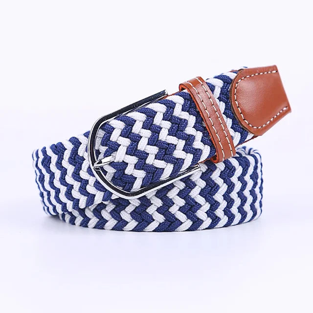 Davy | Men's Woven Stretch Belt with Classic Buckle