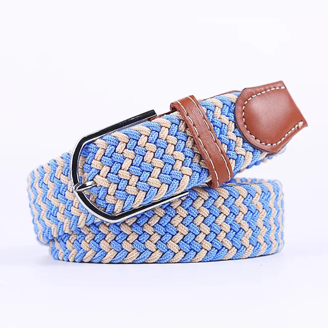 Davy | Men's Woven Stretch Belt with Classic Buckle