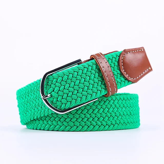 Davy | Men's Woven Stretch Belt with Classic Buckle