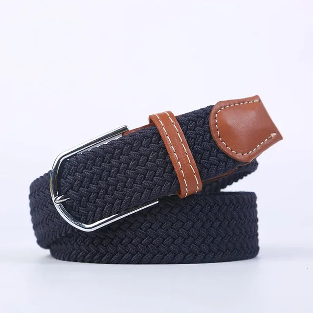 Davy | Men's Woven Stretch Belt with Classic Buckle