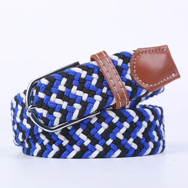 Davy | Men's Woven Stretch Belt with Classic Buckle