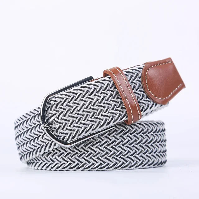Davy | Men's Woven Stretch Belt with Classic Buckle