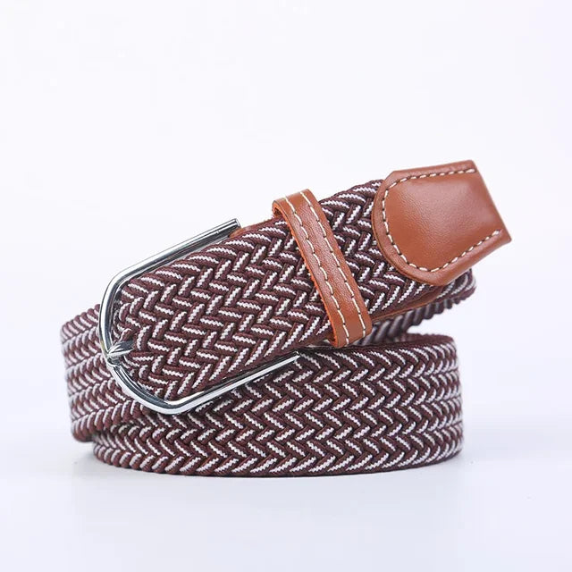 Davy | Men's Woven Stretch Belt with Classic Buckle