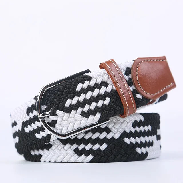 Davy | Men's Woven Stretch Belt with Classic Buckle