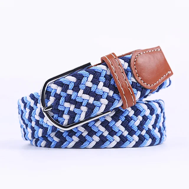 Davy | Men's Woven Stretch Belt with Classic Buckle