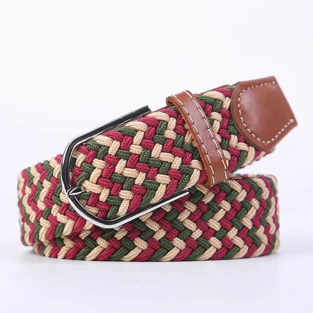 Davy | Men's Woven Stretch Belt with Classic Buckle