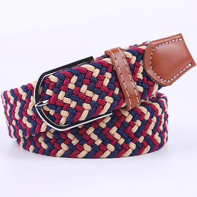 Davy | Men's Woven Stretch Belt with Classic Buckle