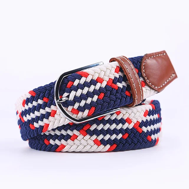 Davy | Men's Woven Stretch Belt with Classic Buckle