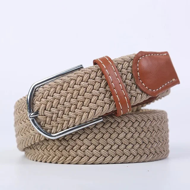 Davy | Men's Woven Stretch Belt with Classic Buckle