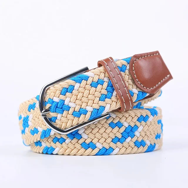 Davy | Men's Woven Stretch Belt with Classic Buckle