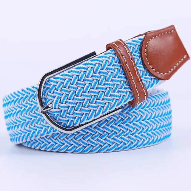 Davy | Men's Woven Stretch Belt with Classic Buckle