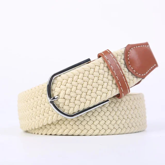 Davy | Men's Woven Stretch Belt with Classic Buckle
