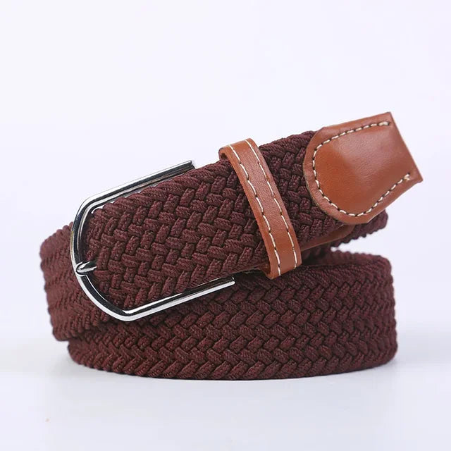 Davy | Men's Woven Stretch Belt with Classic Buckle