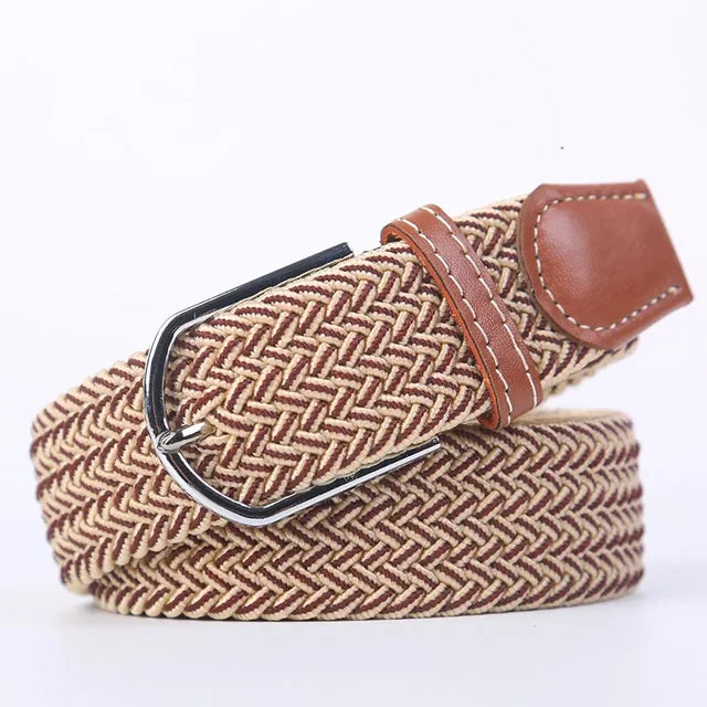 Davy | Men's Woven Stretch Belt with Classic Buckle
