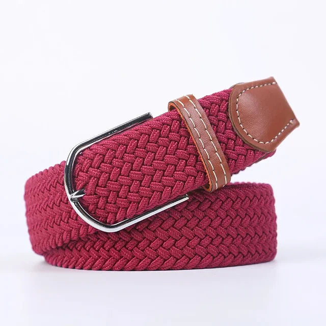 Davy | Men's Woven Stretch Belt with Classic Buckle