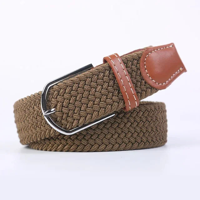 Davy | Men's Woven Stretch Belt with Classic Buckle