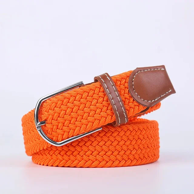 Davy | Men's Woven Stretch Belt with Classic Buckle