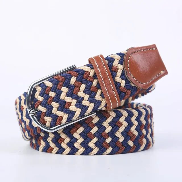 Davy | Men's Woven Stretch Belt with Classic Buckle