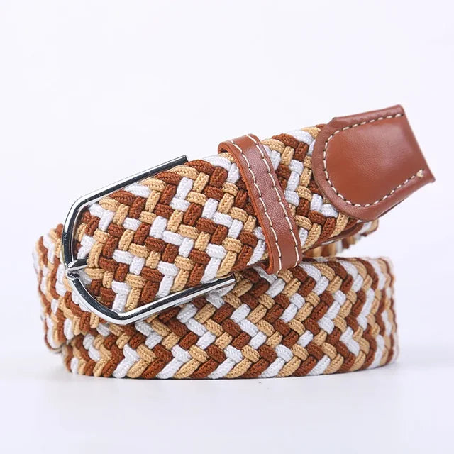 Davy | Men's Woven Stretch Belt with Classic Buckle