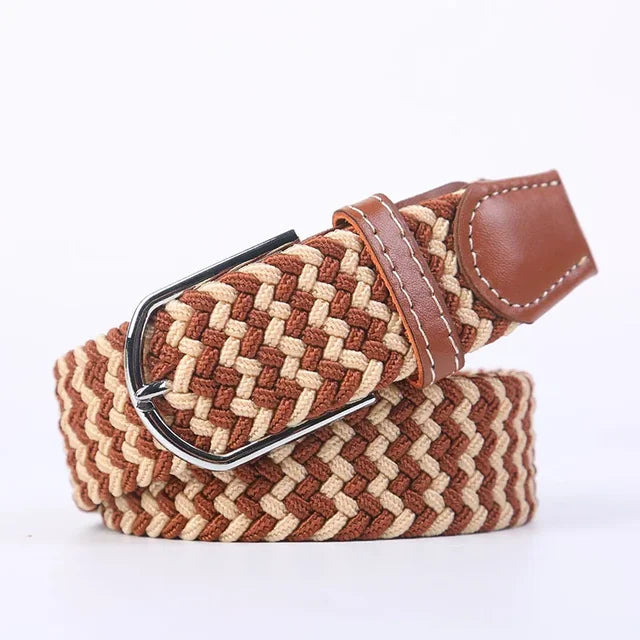 Davy | Men's Woven Stretch Belt with Classic Buckle
