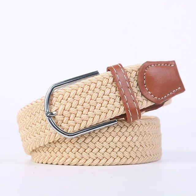 Davy | Men's Woven Stretch Belt with Classic Buckle