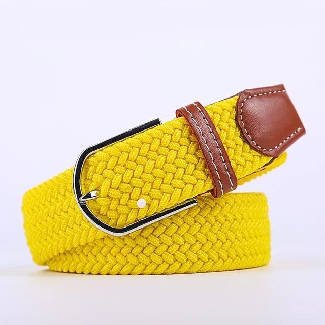 Davy | Men's Woven Stretch Belt with Classic Buckle