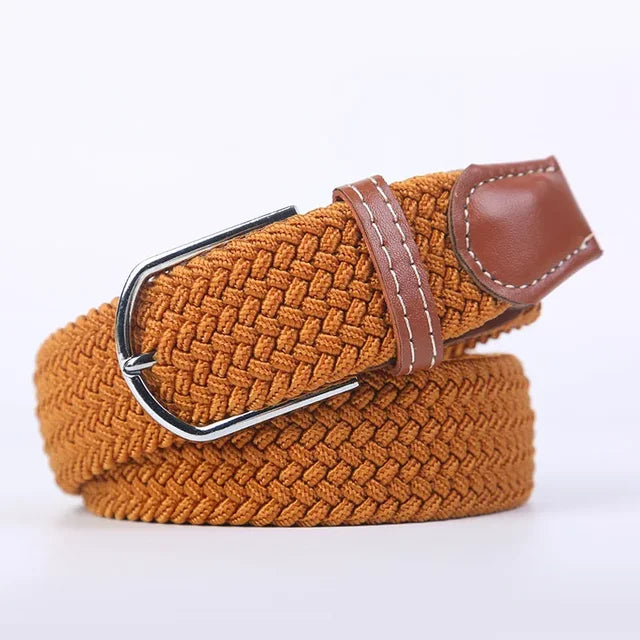Davy | Men's Woven Stretch Belt with Classic Buckle