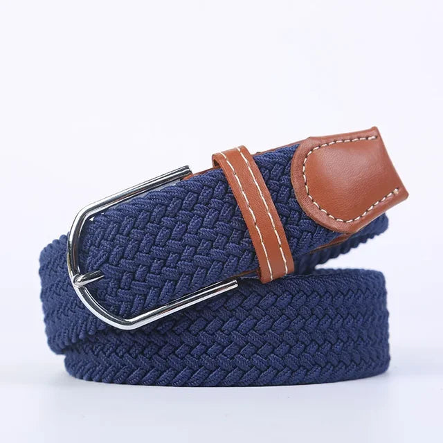 Davy | Men's Woven Stretch Belt with Classic Buckle