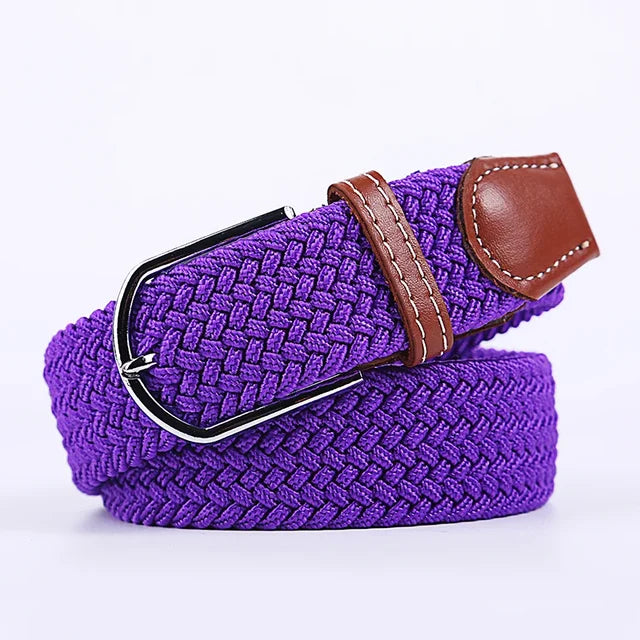 Davy | Men's Woven Stretch Belt with Classic Buckle