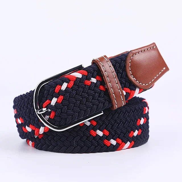 Davy | Men's Woven Stretch Belt with Classic Buckle