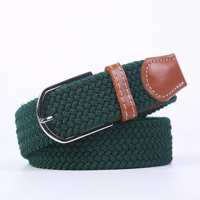 Davy | Men's Woven Stretch Belt with Classic Buckle