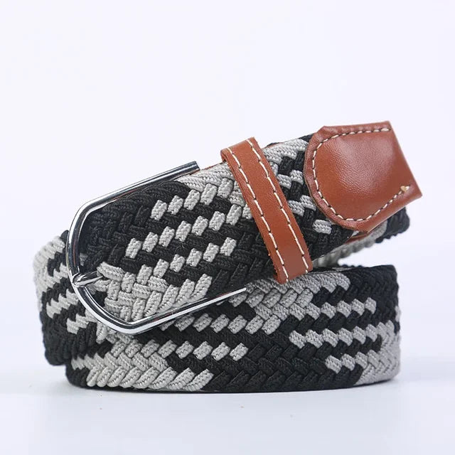 Davy | Men's Woven Stretch Belt with Classic Buckle