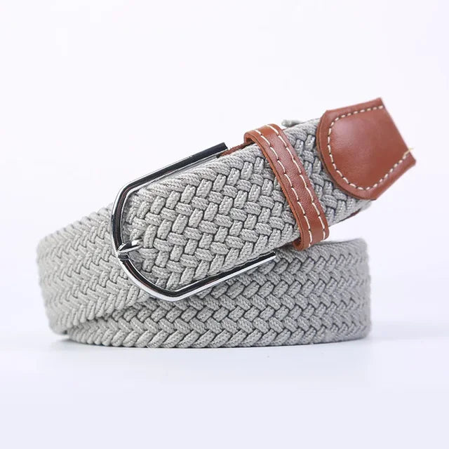 Davy | Men's Woven Stretch Belt with Classic Buckle