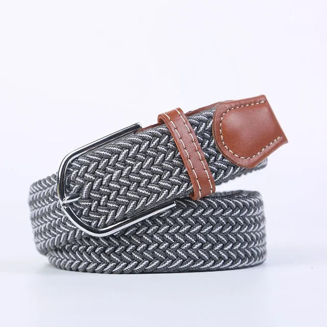 Davy | Men's Woven Stretch Belt with Classic Buckle