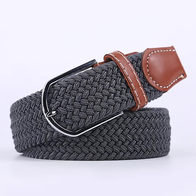 Davy | Men's Woven Stretch Belt with Classic Buckle