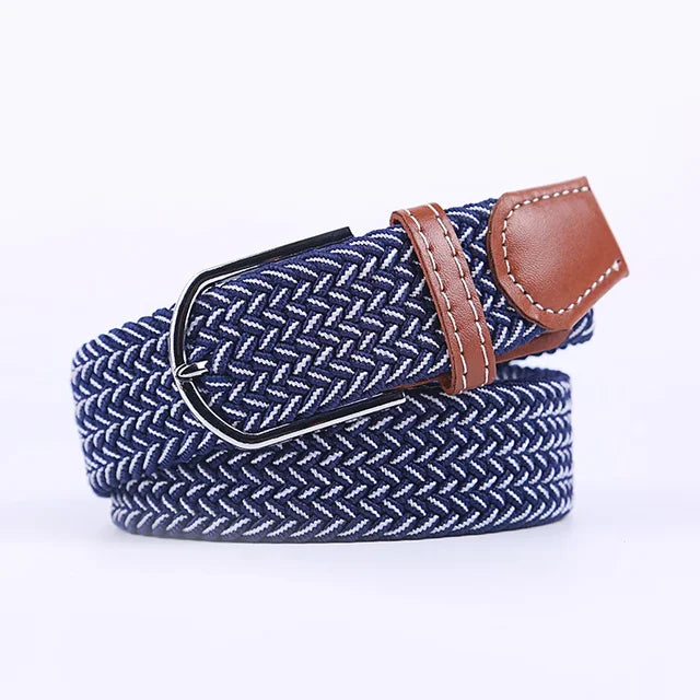 Davy | Men's Woven Stretch Belt with Classic Buckle
