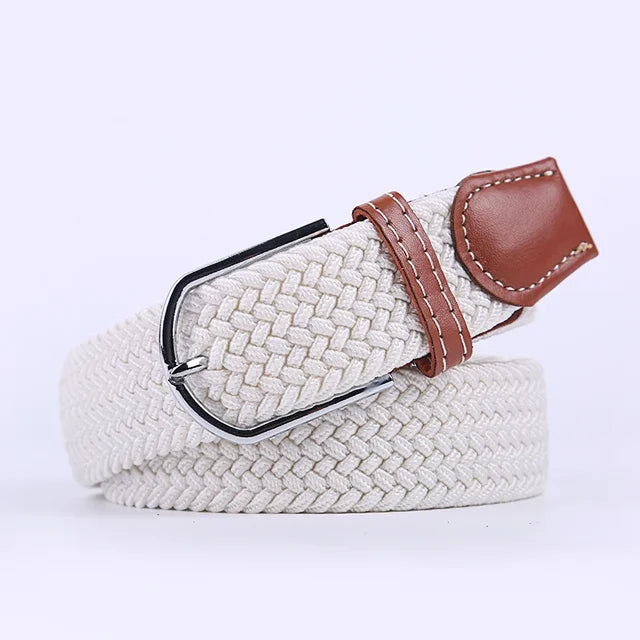 Davy | Men's Woven Stretch Belt with Classic Buckle