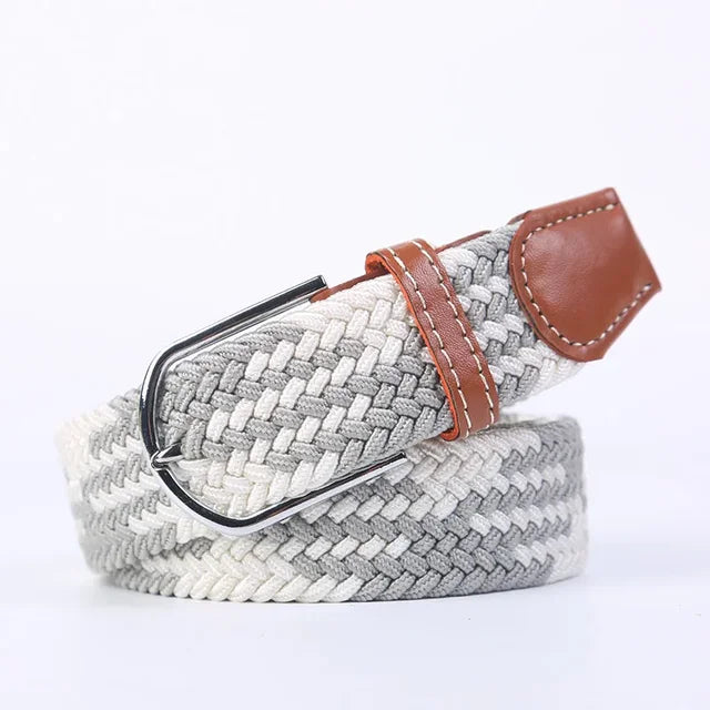 Davy | Men's Woven Stretch Belt with Classic Buckle