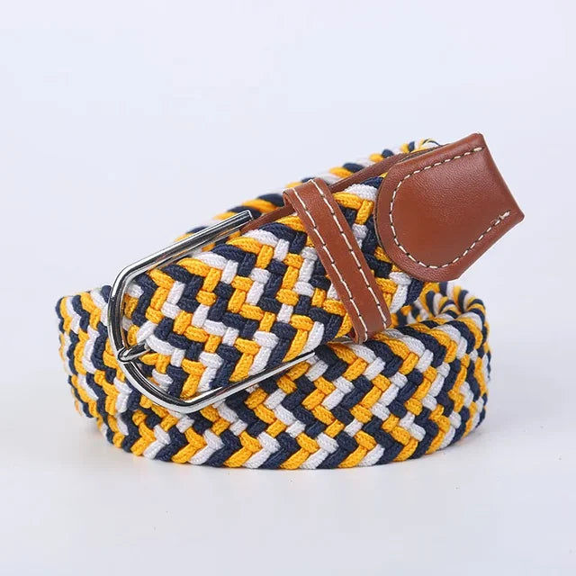 Davy | Men's Woven Stretch Belt with Classic Buckle