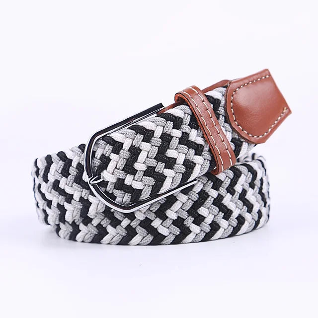 Davy | Men's Woven Stretch Belt with Classic Buckle