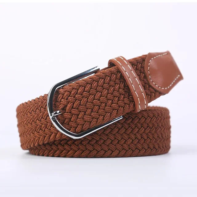 Davy | Men's Woven Stretch Belt with Classic Buckle