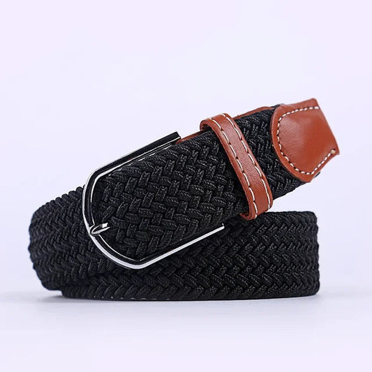 Davy | Men's Woven Stretch Belt with Classic Buckle
