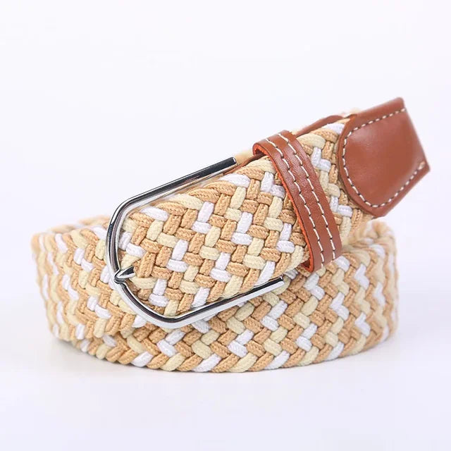 Davy | Men's Woven Stretch Belt with Classic Buckle