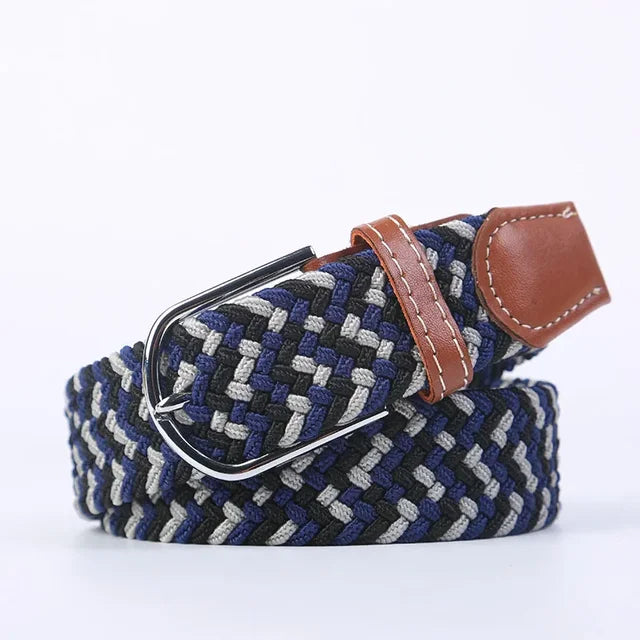 Davy | Men's Woven Stretch Belt with Classic Buckle