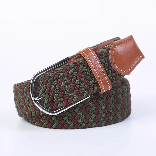Davy | Men's Woven Stretch Belt with Classic Buckle