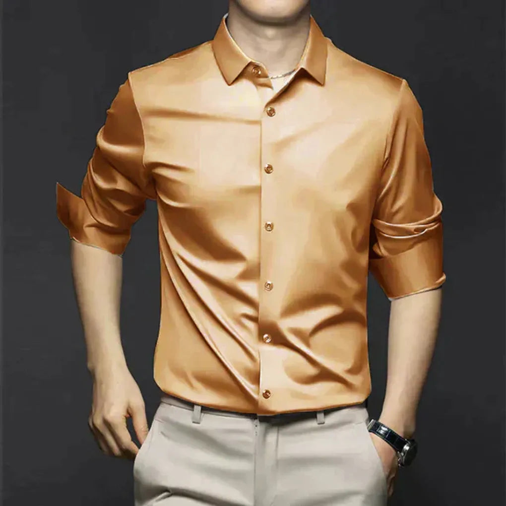 Davy | Men's Wrinkle-Resistant Dress Shirt - Smart Fit