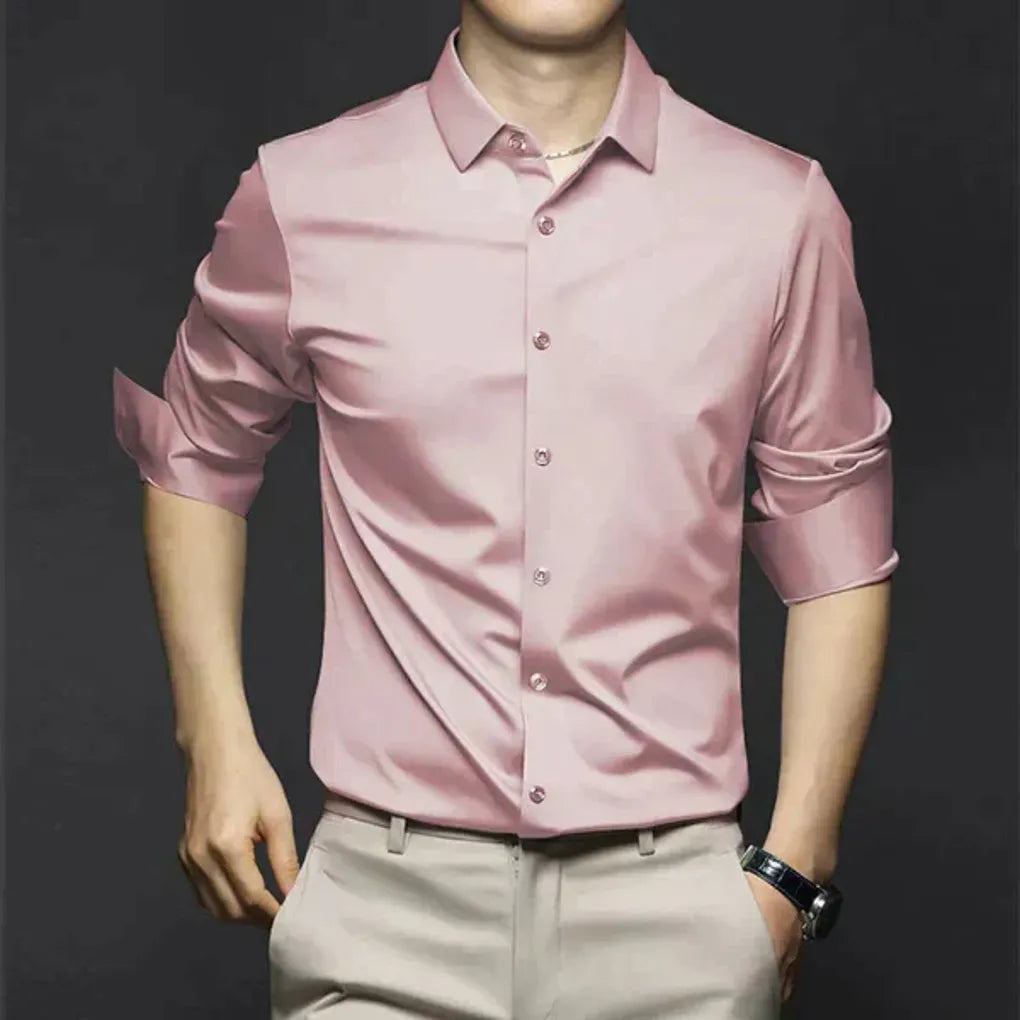 Davy | Men's Wrinkle-Resistant Dress Shirt - Smart Fit