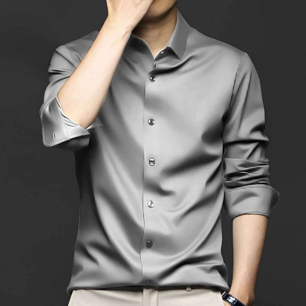 Davy | Men's Wrinkle-Resistant Dress Shirt - Smart Fit